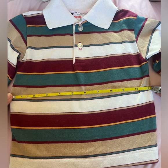Vintage Healthtex Striped Kids Polo Shirt - Multicolor - Picture 4 of 4